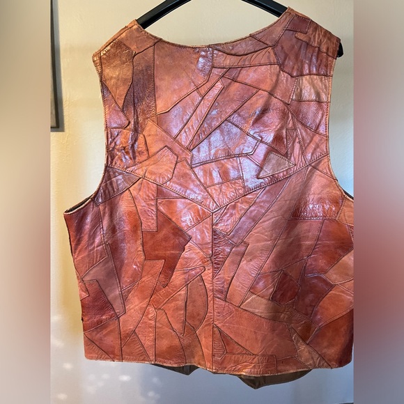 VINTAGE Patchwork Leather Vest - Picture 2 of 6